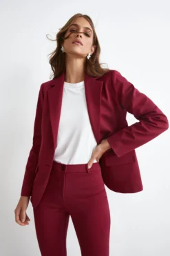 Blazer Elegante Monopetto - ROSSO