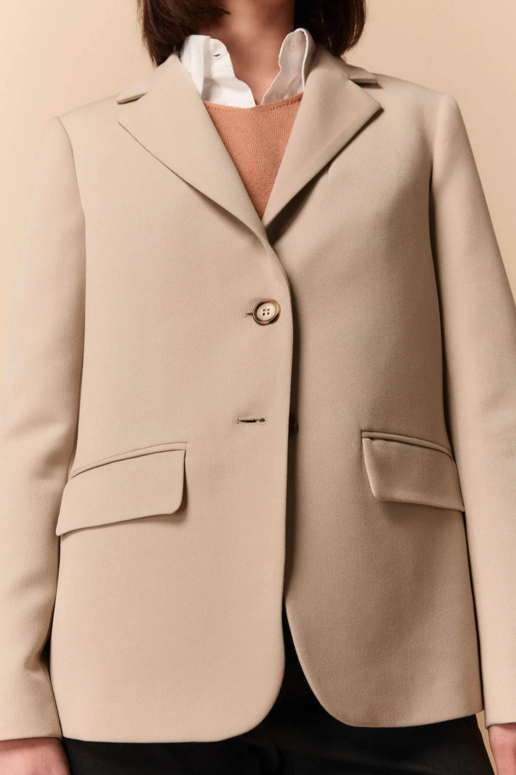 Blazer Elegante Regular Fit - BEIGE