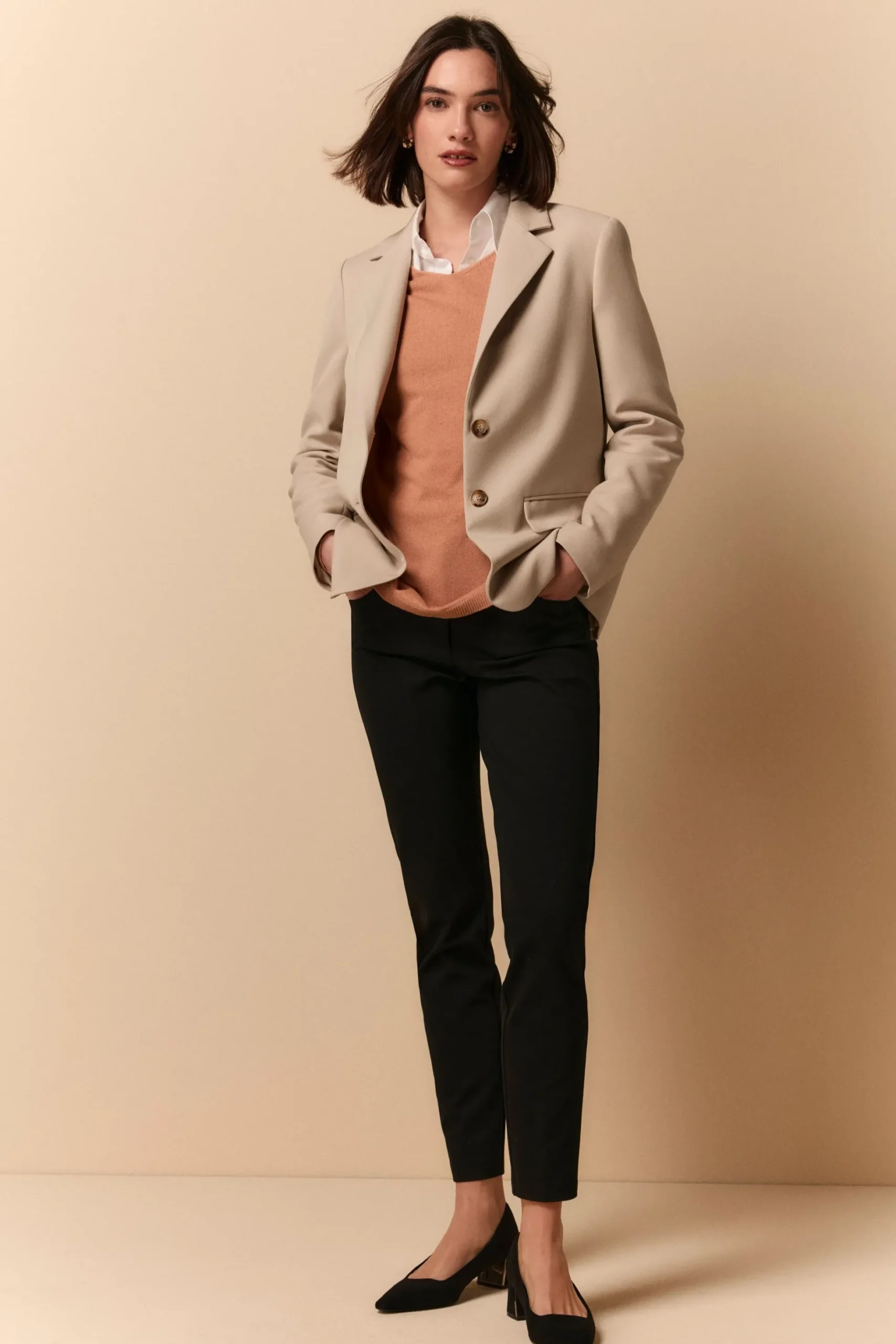 Blazer Elegante Regular Fit - BEIGE