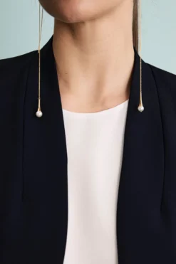 Bolero Elegante Foderato da Cerimonia - BLU