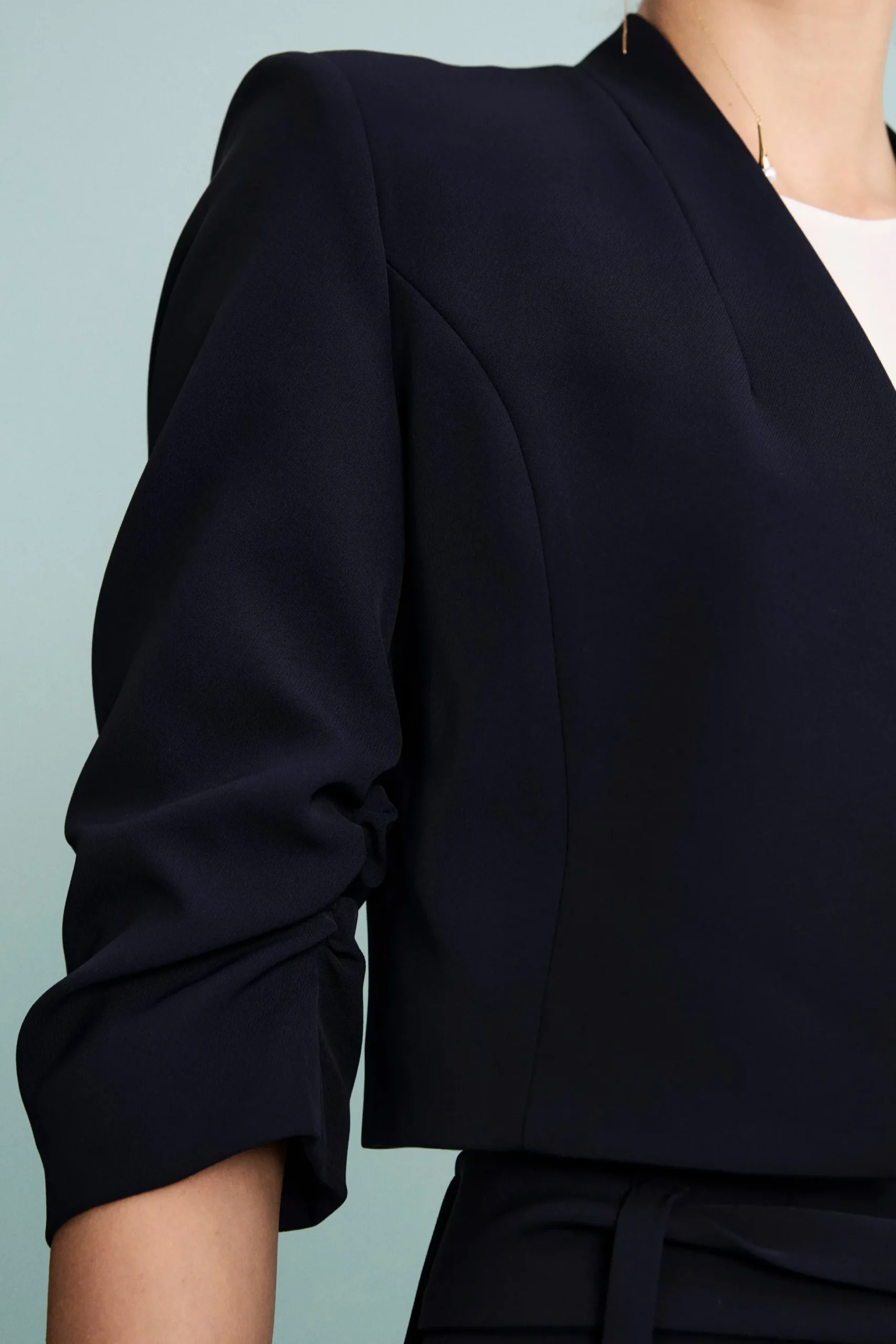 Bolero Elegante Foderato da Cerimonia - BLU
