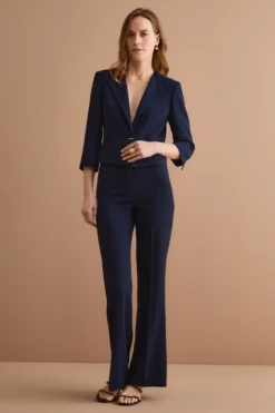 Bolero Sciancrato da Cerimonia in Cady - BLU
