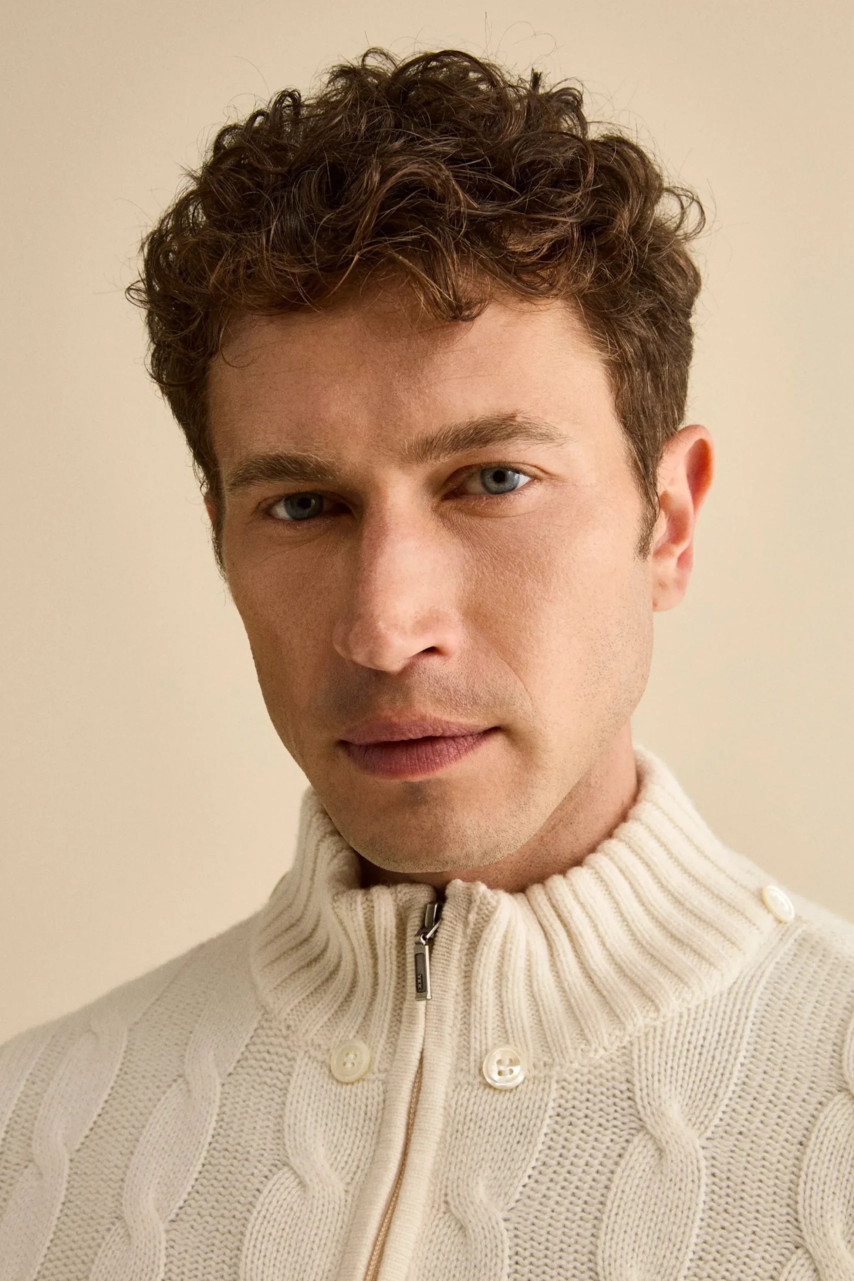 Bomber in Cashmere con Cappuccio e Pelliccia - BIANCO