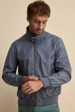 Bomber in Tessuto con Zip - DENIM