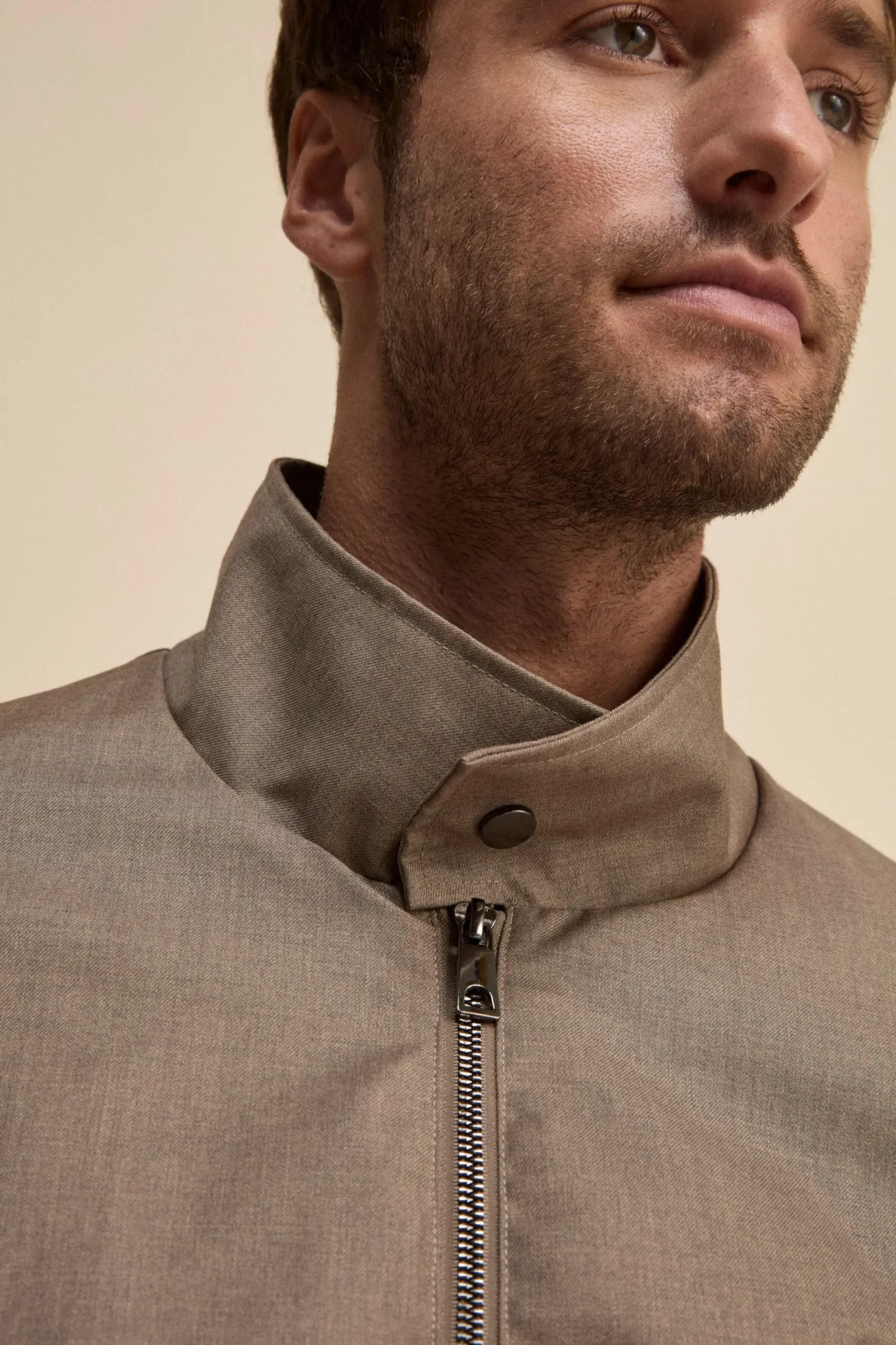 Bomber in Tessuto con Zip - SALVIA