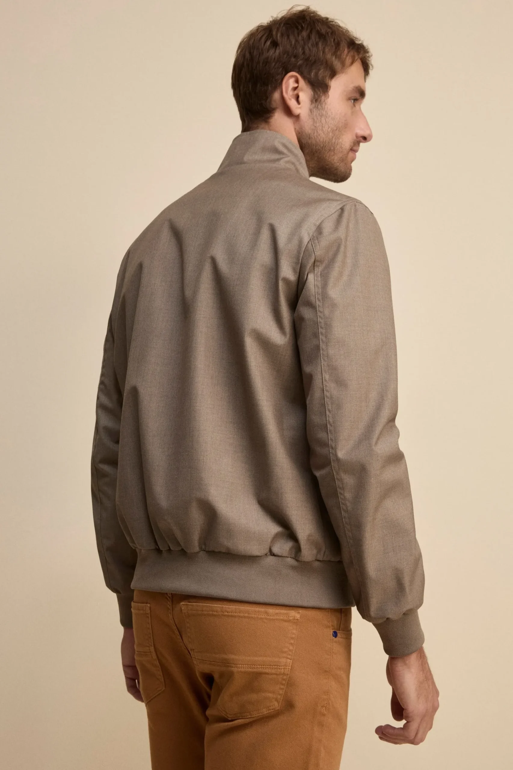 Bomber in Tessuto con Zip - SALVIA