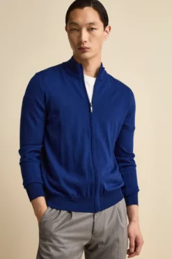 Bomber Lupetto con Zip - BLU APERTO