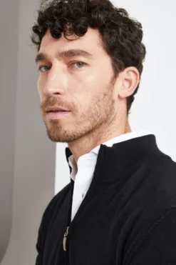 Bomber Lupetto con Zip - NERO
