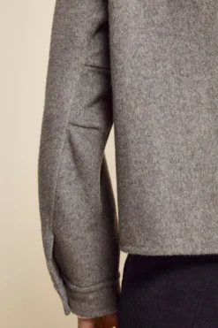 Bomber Sfoderato in Misto Lana - GRIGIO