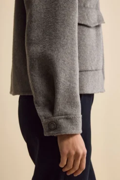 Bomber Sfoderato in Misto Lana - GRIGIO