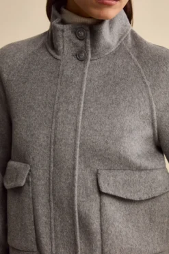Bomber Sfoderato in Misto Lana - GRIGIO