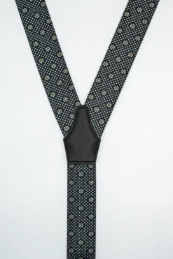 Bretelle con Clip e Asole in Pelle - FANT. BLU