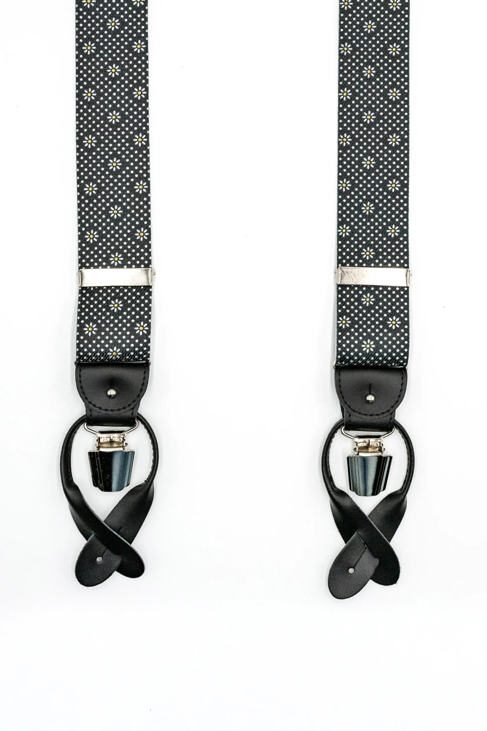 Bretelle con Clip e Asole in Pelle - FANT. BLU