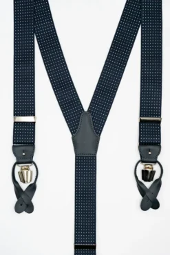 Bretelle Elasticizzate con Clip e Asole in Pelle - POIS BLU