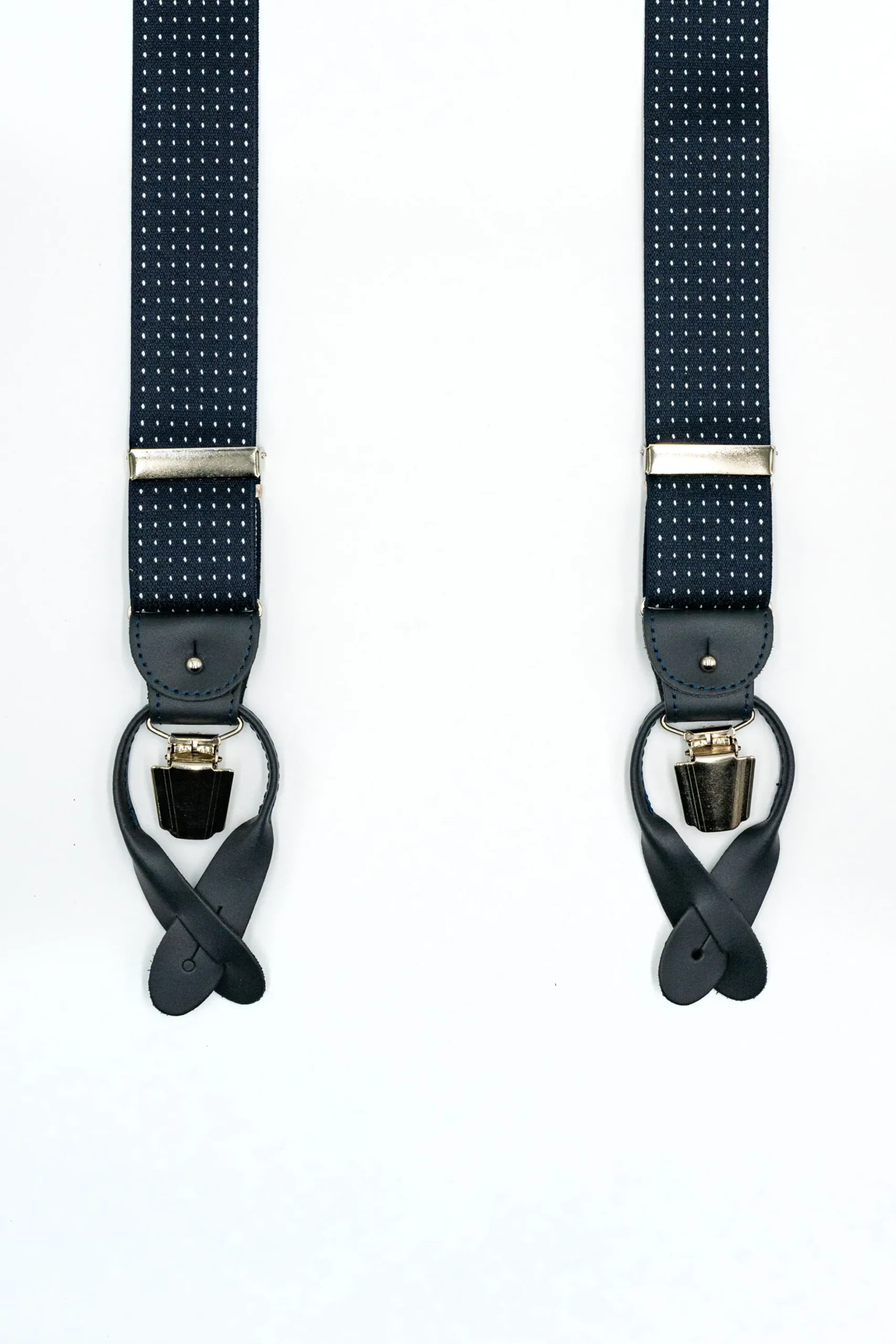 Bretelle Elasticizzate con Clip e Asole in Pelle - POIS BLU