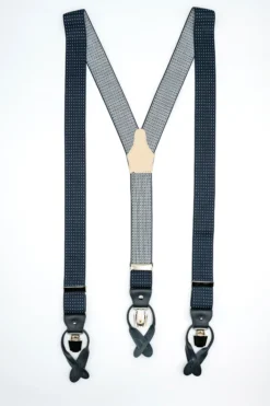 Bretelle Elasticizzate con Clip e Asole in Pelle - POIS BLU