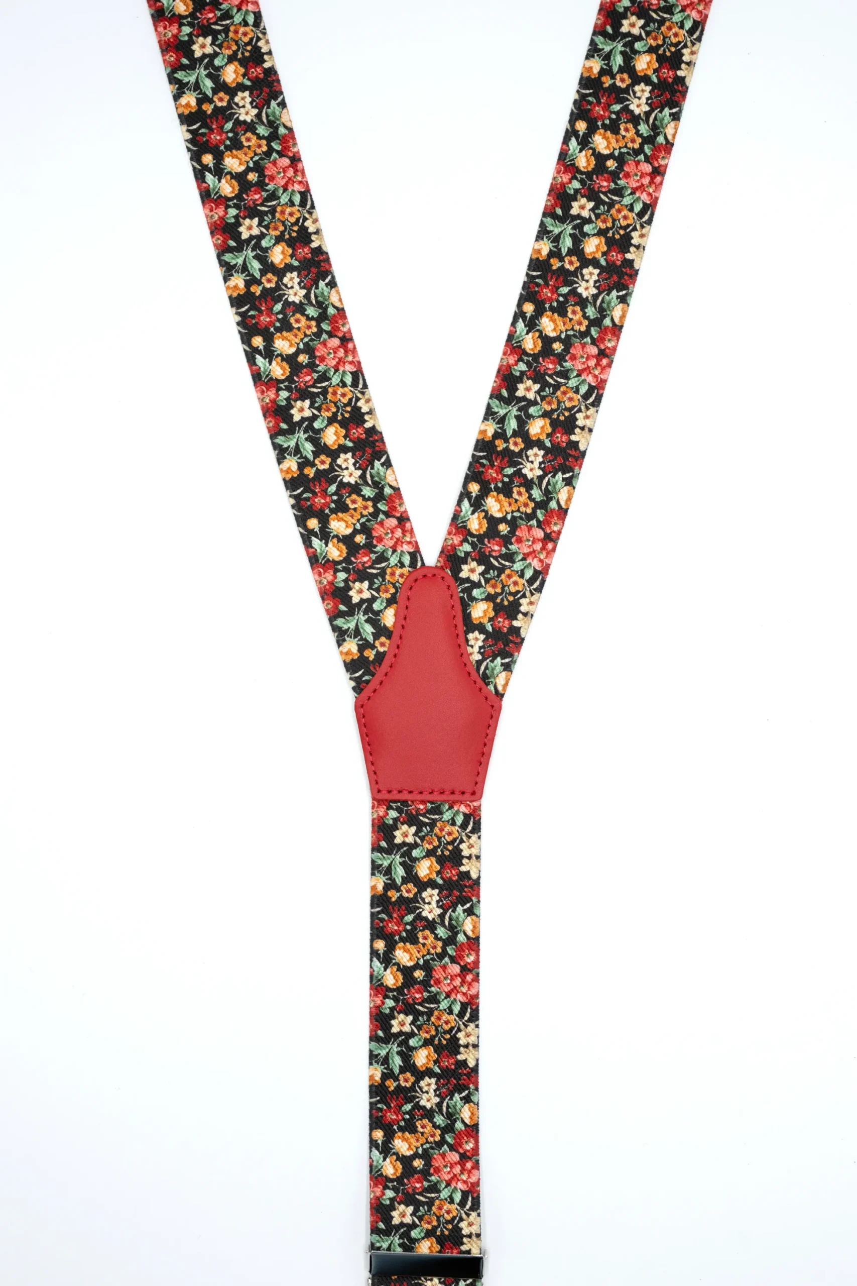 Bretelle Fantasia con Clip e Asole in Pelle - FANT. BLU/ROSSO