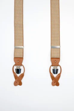 Bretelle Fantasia con Clip e Asole in Pelle - FANT. NATURALE