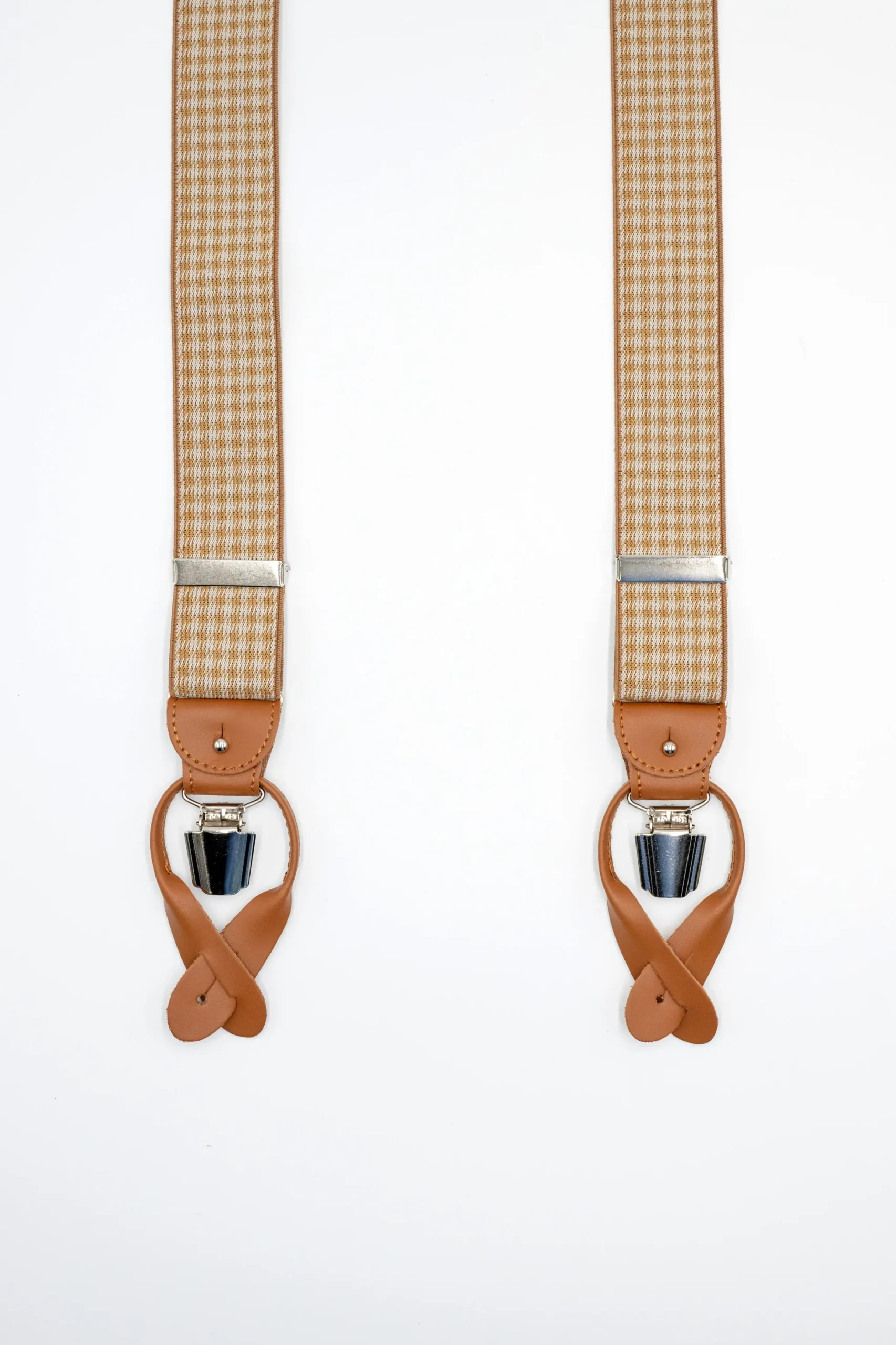 Bretelle Fantasia con Clip e Asole in Pelle - FANT. NATURALE
