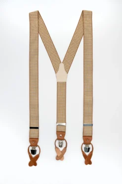 Bretelle Fantasia con Clip e Asole in Pelle - FANT. NATURALE