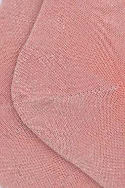 Calze Corte in Cotone con Lurex - ROSA