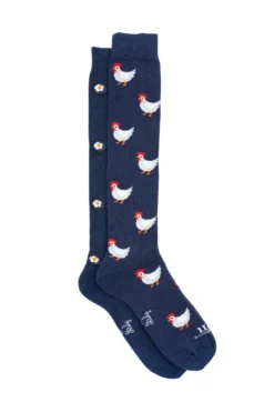 Calze Lunghe Fantasia in Cotone - BLU