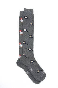 Calze Lunghe Fantasia in Cotone - GRIGIO MEDIO