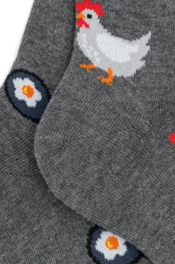 Calze Lunghe Fantasia in Cotone - GRIGIO MEDIO