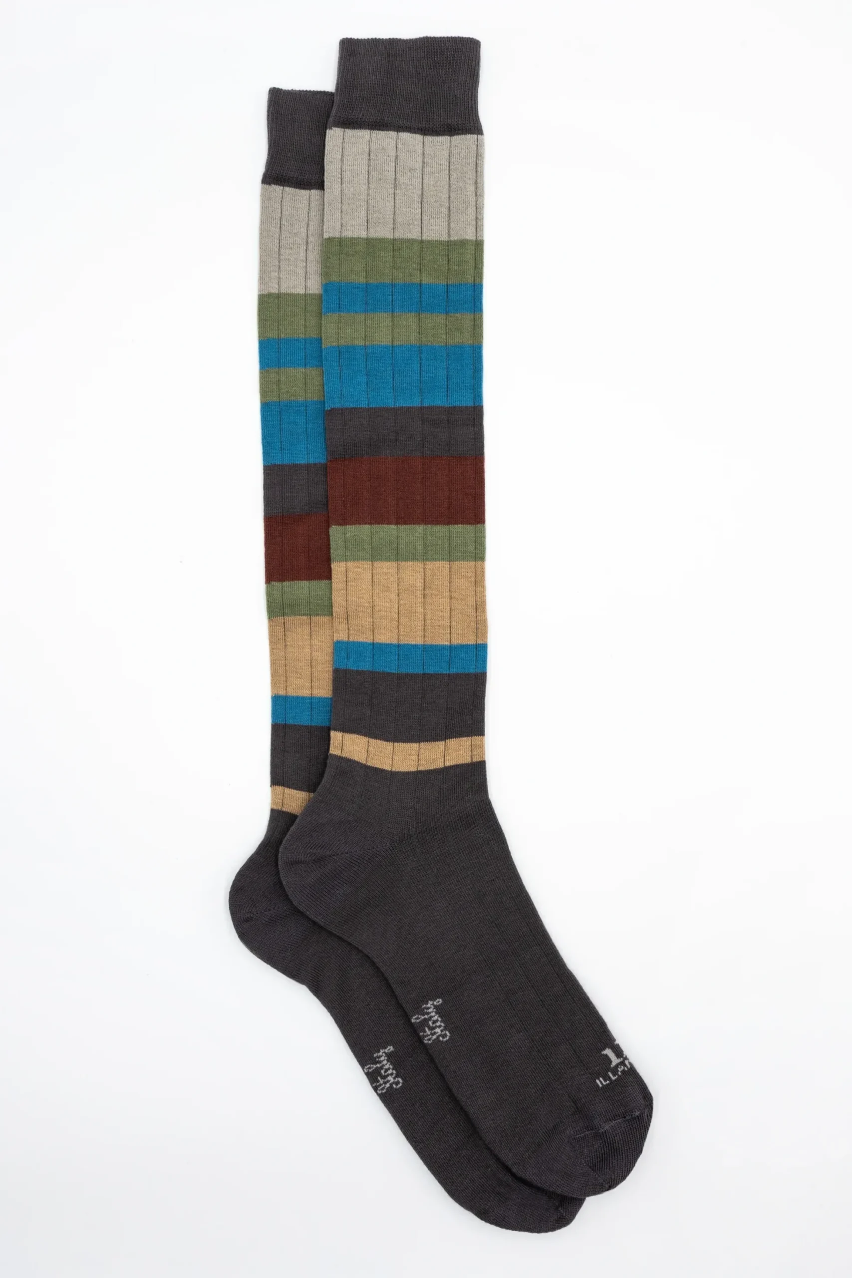 Calze Lunghe in Cotone - GRIGIO RIGATO