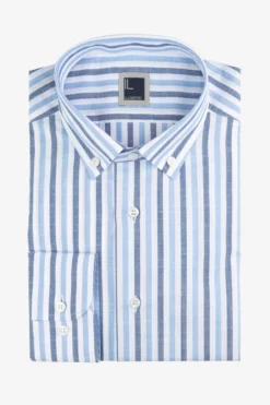 Camicia a righe button down - RIGATO BLU/AZZURRO
