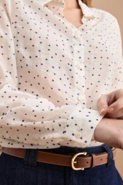 Camicia Boxy con Manica Lunga - POIS BLU