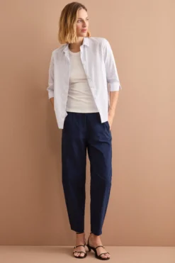 Camicia Boxy in cotone a Righe - GRIGIO RIGATO