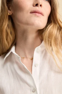 Camicia Boxy in Lino - BIANCO