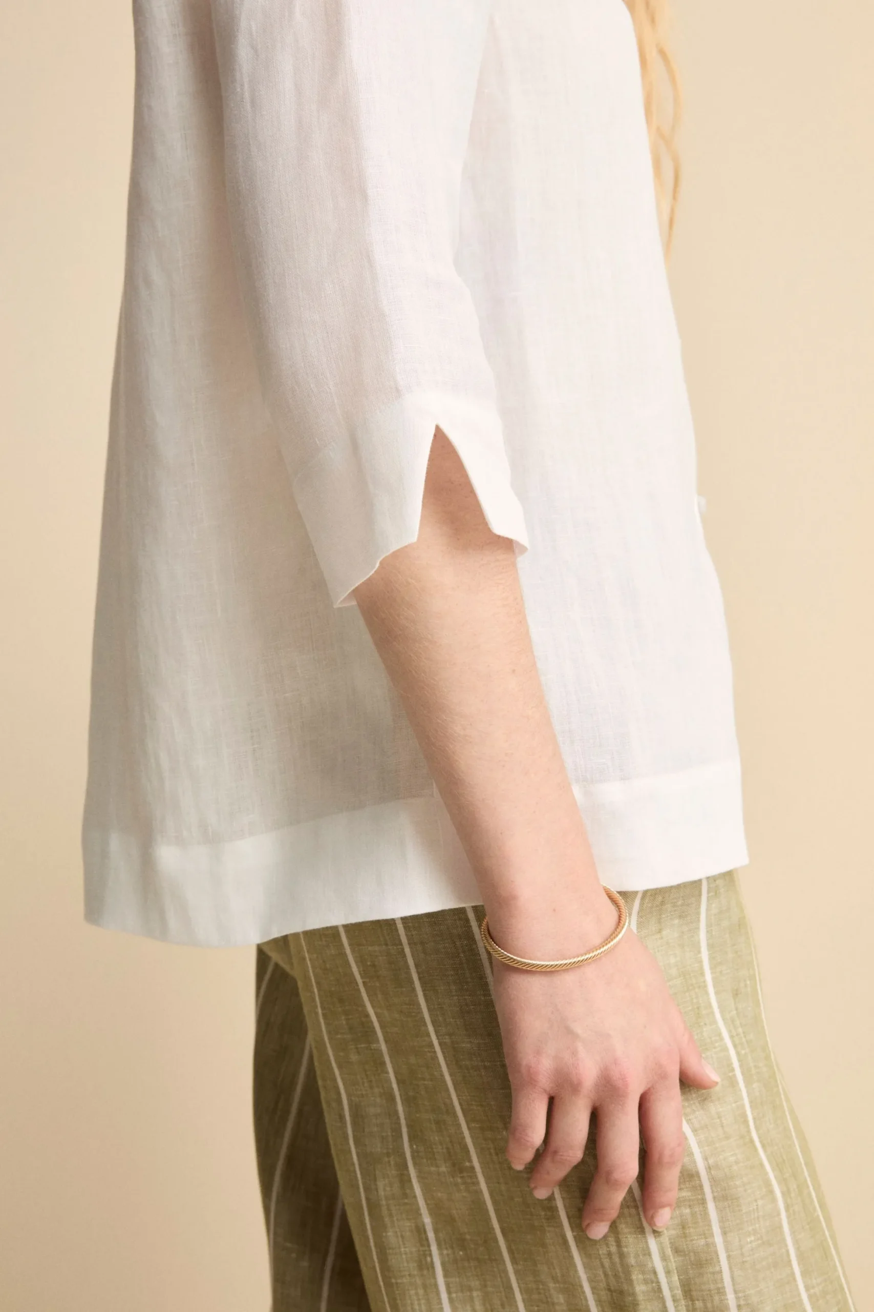 Camicia Boxy in Lino - BIANCO