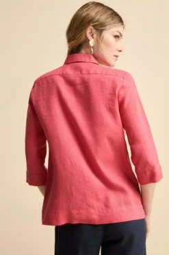 Camicia Boxy in Lino - CORALLO