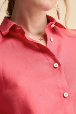 Camicia Boxy in Lino - CORALLO