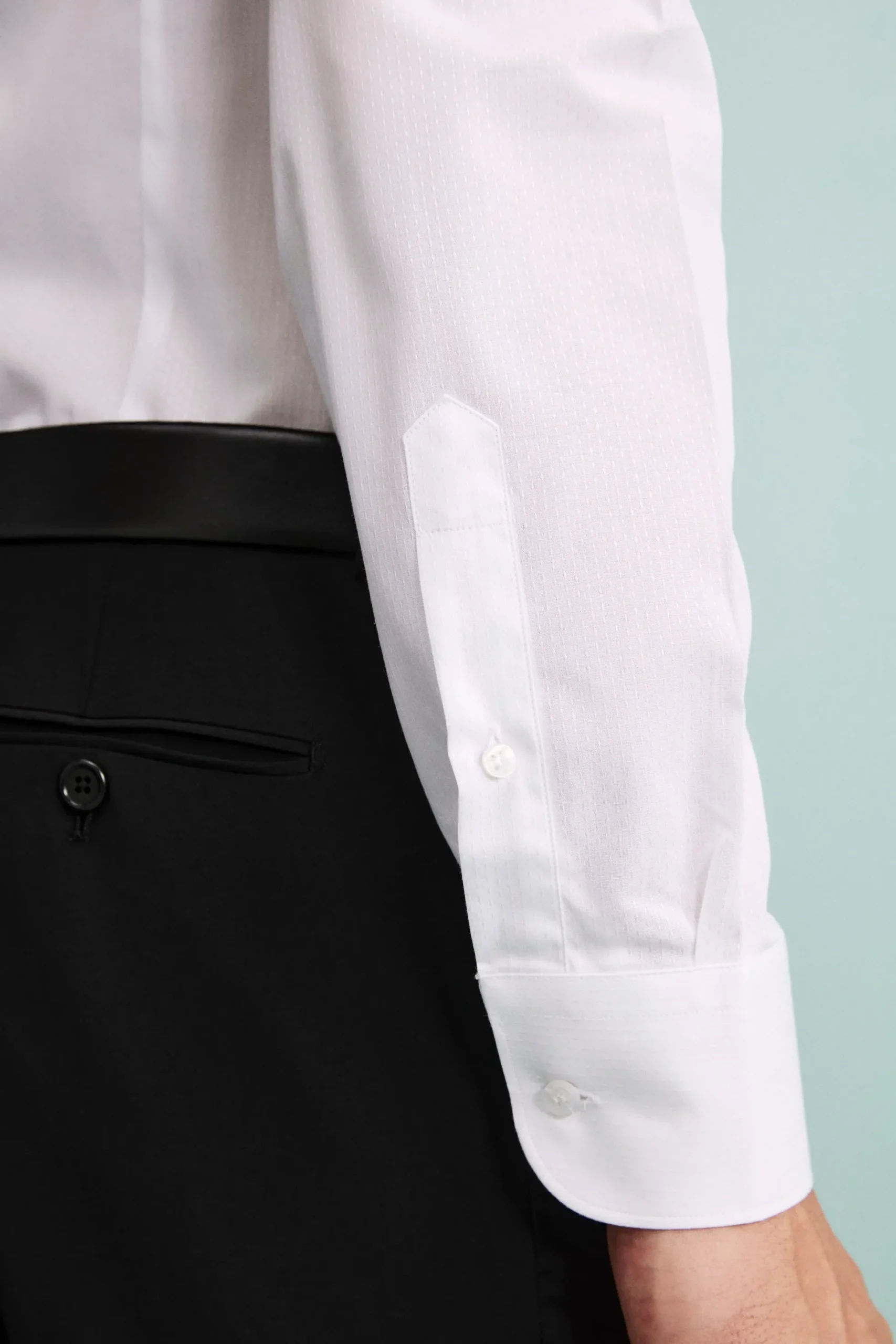 Camicia Cerimonia Slim Fit in Cotone - BIANCO