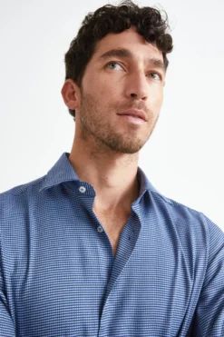 Camicia Collo Classico Regular Fit - FANT. BLU/AZZURRO