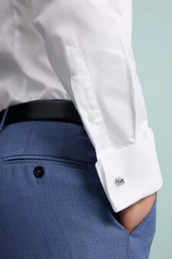 Camicia da Cerimonia Slim Fit in Cotone - BIANCO