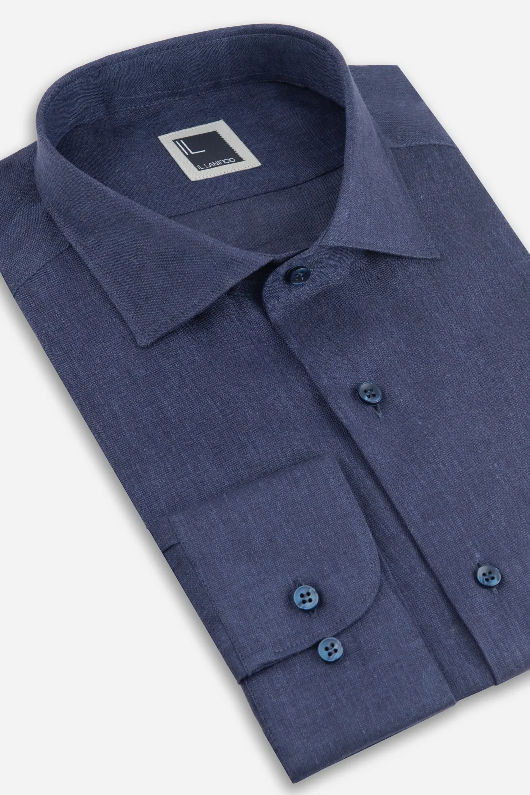 Camicia di lino da uomo - BLU
