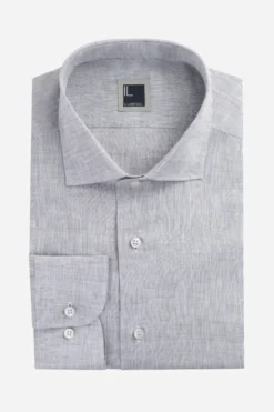 Camicia di lino da uomo - GRIGIO