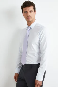 Camicia Fantasia Slim Fit Collo Classico - FANT. BIANCO/AZZURRO