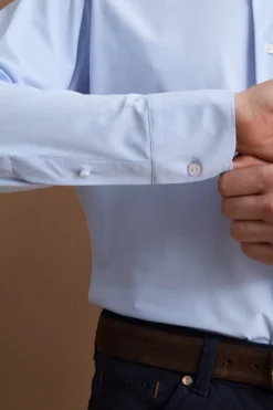 Camicia in jersey slim fit - AZZURRO
