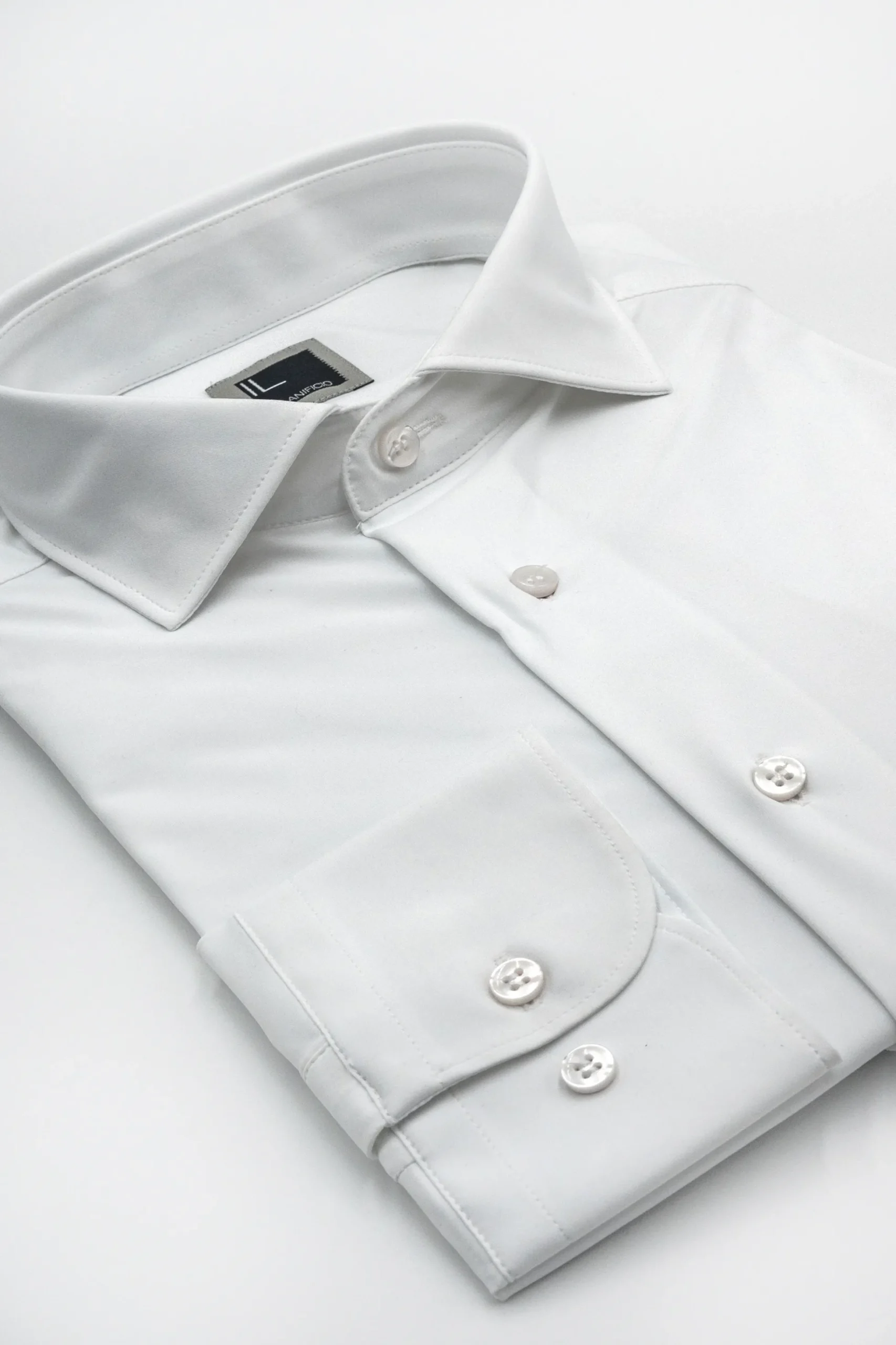 Camicia in jersey slim fit - BIANCO