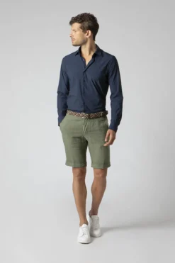 Camicia in jersey slim fit - BLU