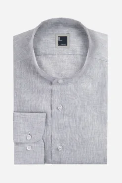 Camicia in lino coreana - GRIGIO