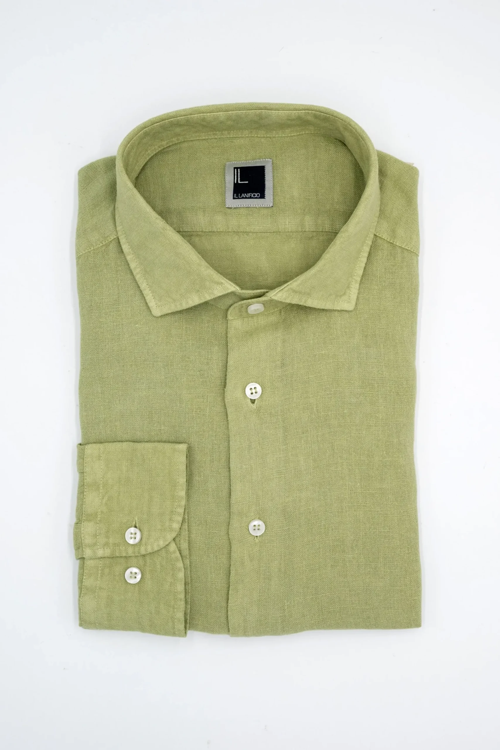Camicia in Lino Slim Fit - SALVIA