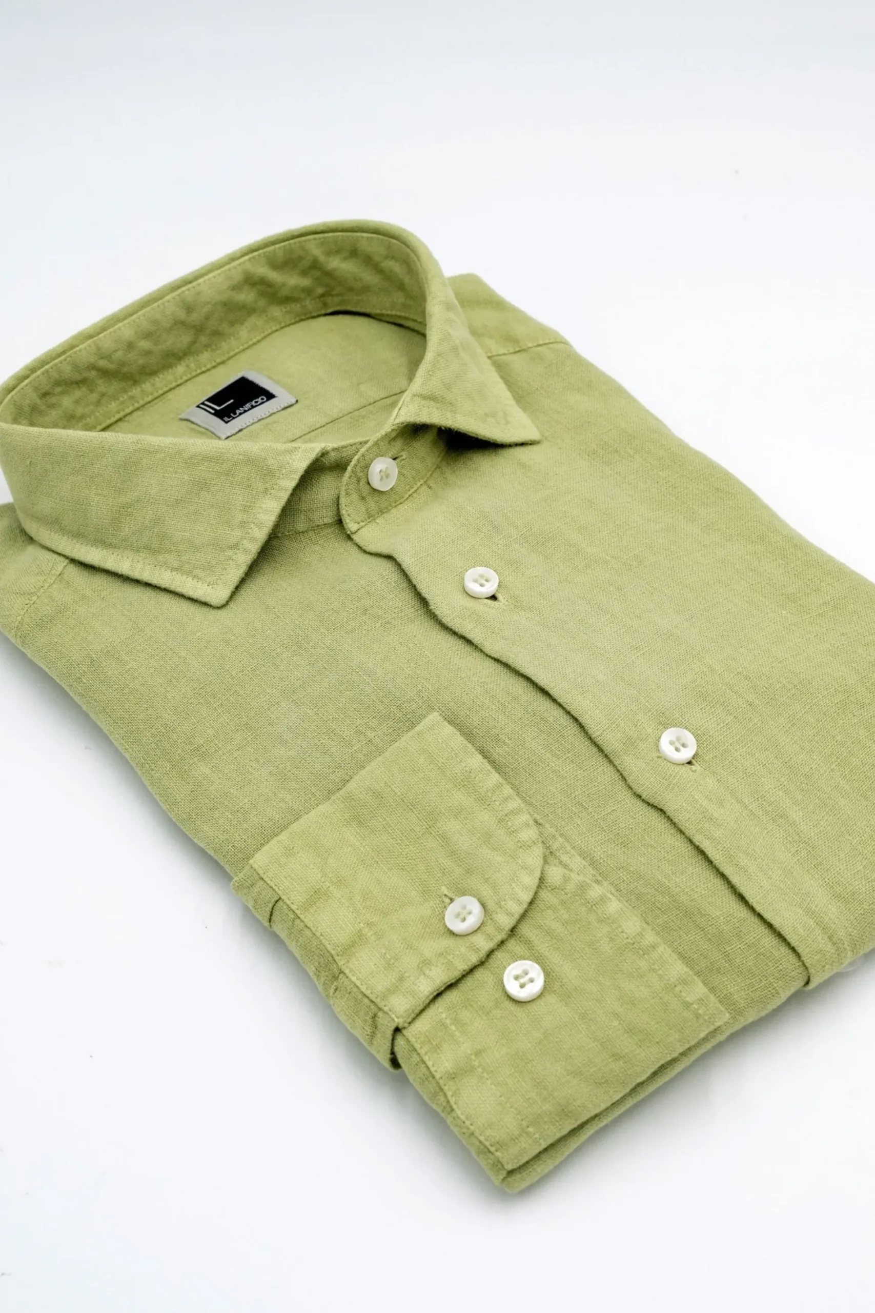 Camicia in Lino Slim Fit - SALVIA