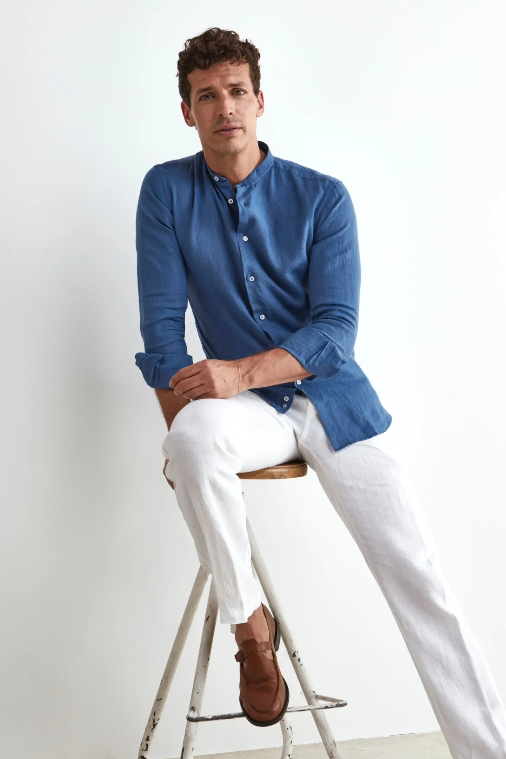 Camicia Jeans in Lino Custom Fit - JEANS