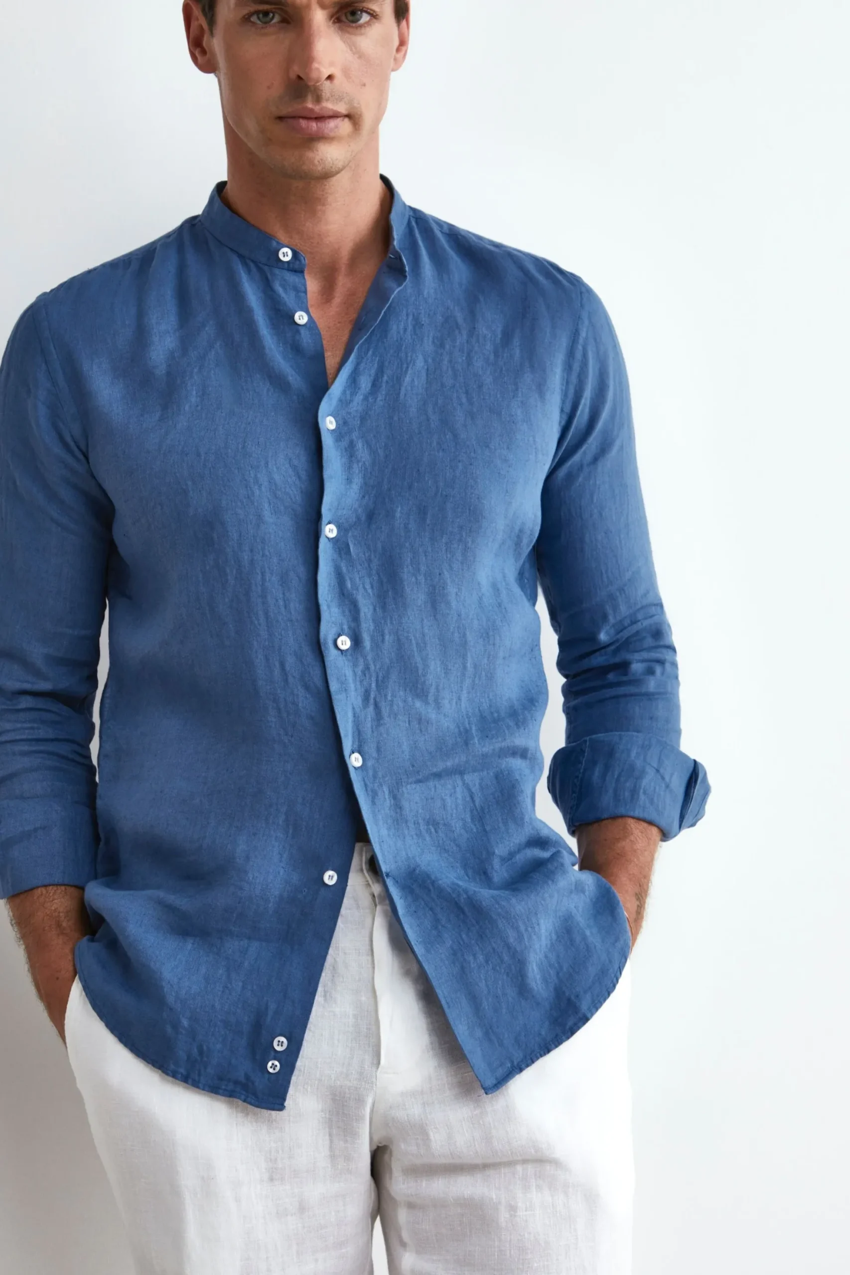 Camicia Jeans in Lino Custom Fit - JEANS
